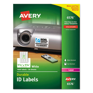 Avery® Durable Permanent Id Labels With Trueblock Technology, Laser Printers, 1.25 X 1.75, White, 32-sheet, 50 Sheets-pack freeshipping - TVN Wholesale